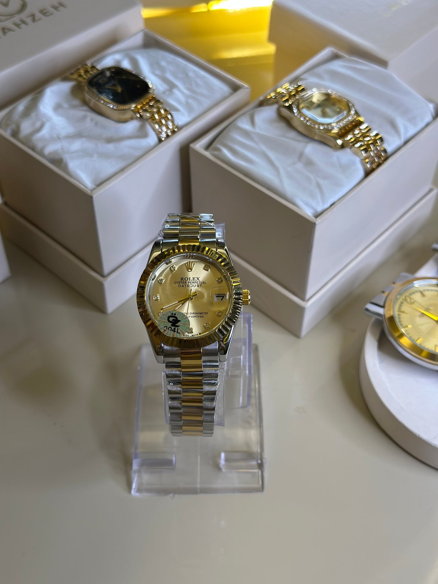 RLX D-Just Two-tone for Ladies Golden Dial (Premium+ Quality)
