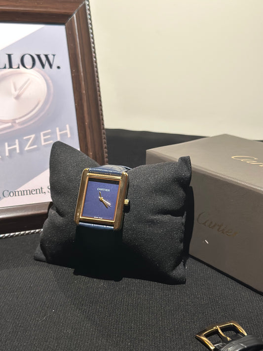 Cartier Tank Minimalistic Marker-Less Gold