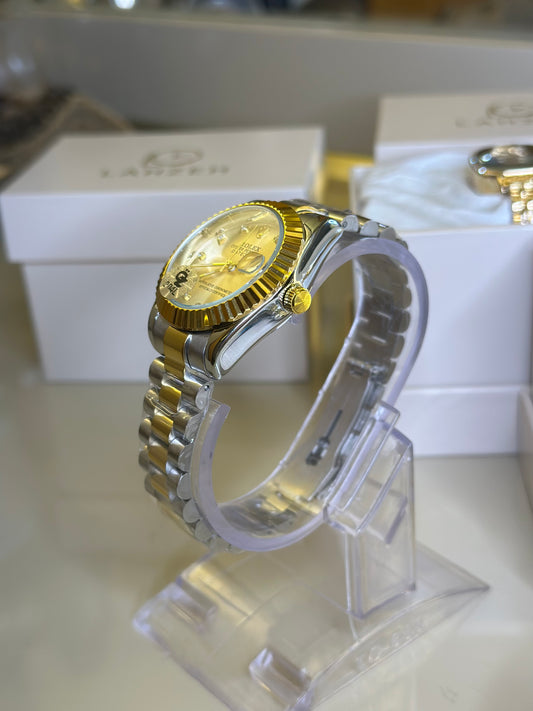 RLX D-Just Two-tone for Ladies Golden Dial (Premium+ Quality)