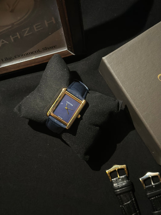 Cartier Tank Minimalistic Marker-Less Gold