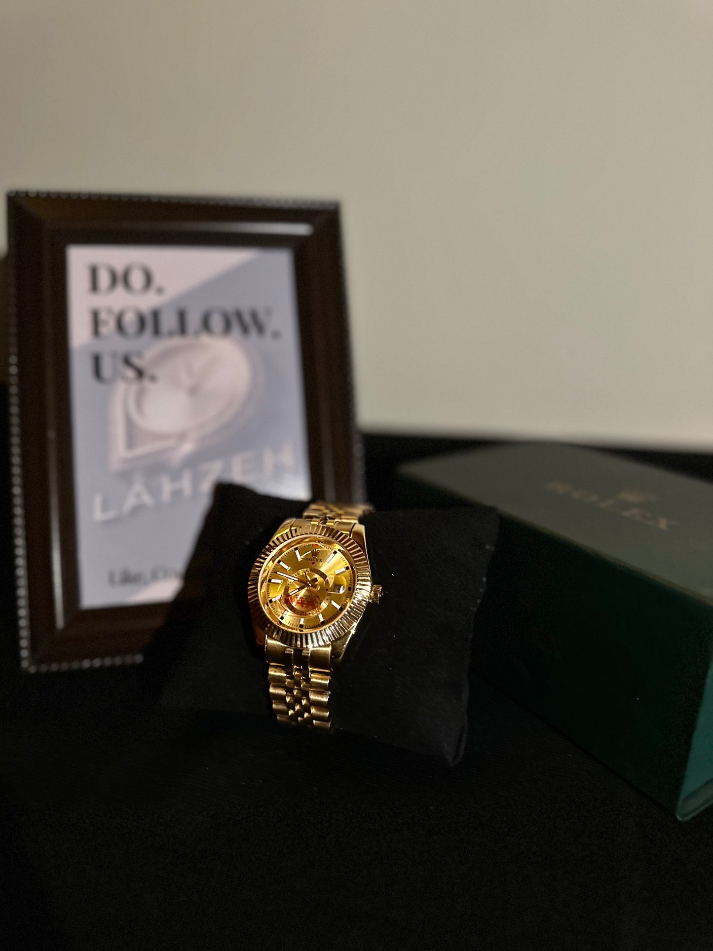 RLX Gold S-Dweller Gold Dial