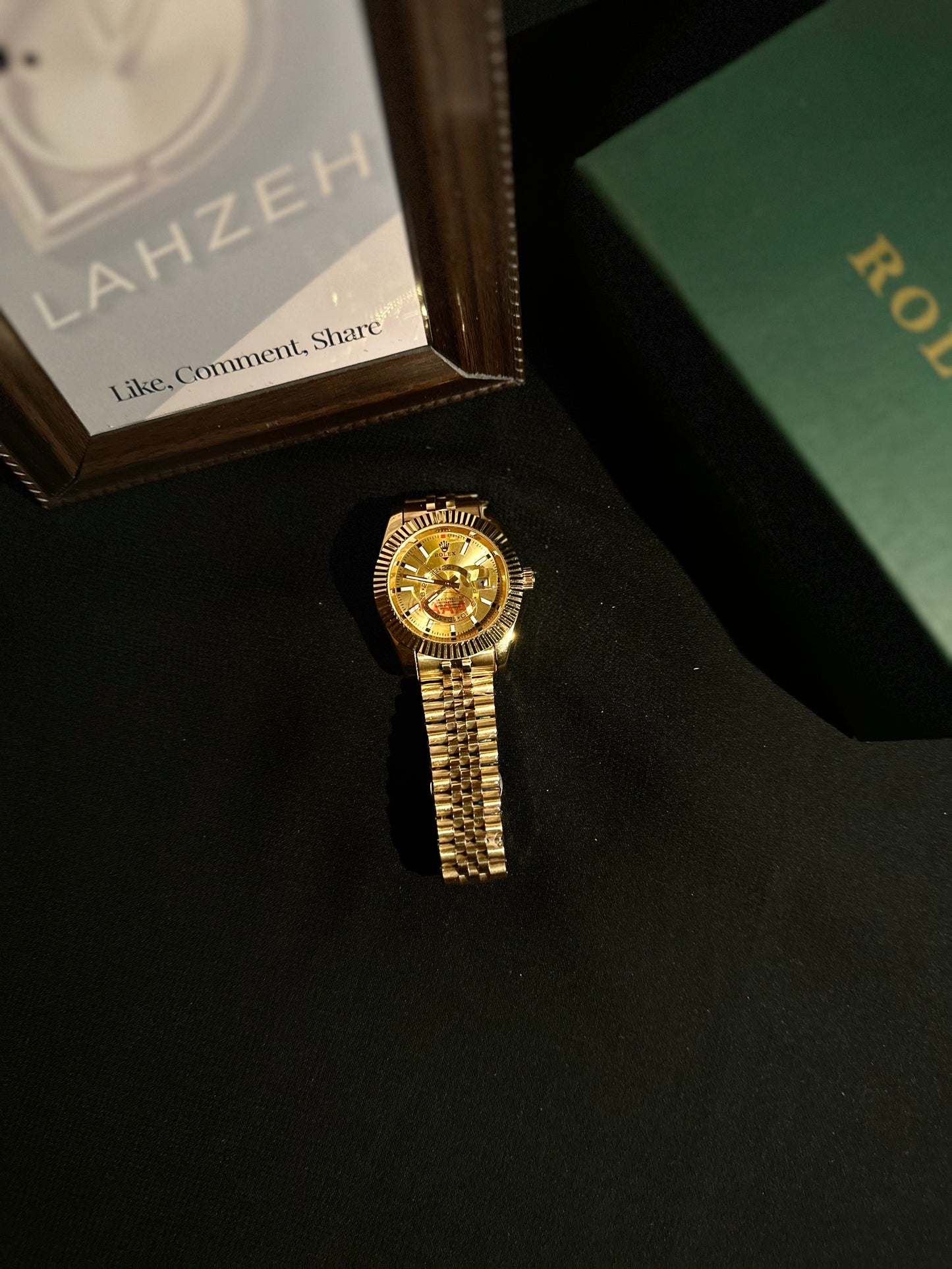 RLX Gold S-Dweller Gold Dial