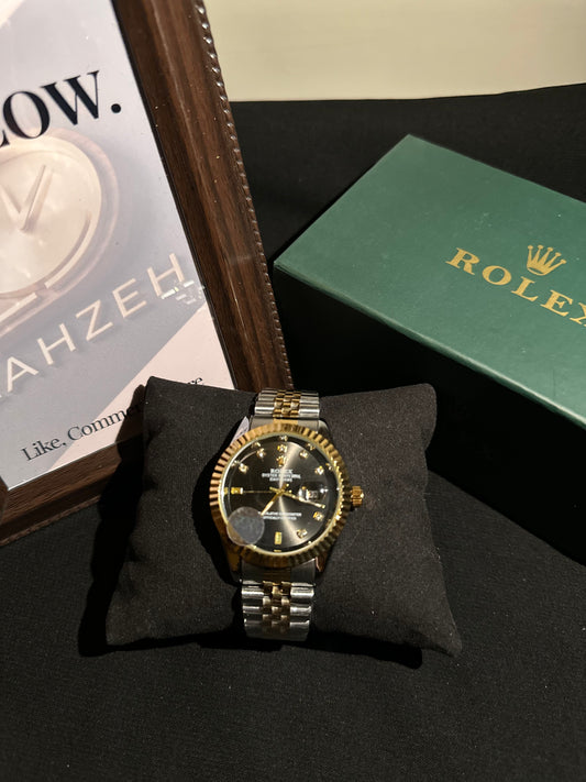 Rolex Two-tone Oyster Perceptual Black Dial