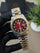 Two-tone with red dial