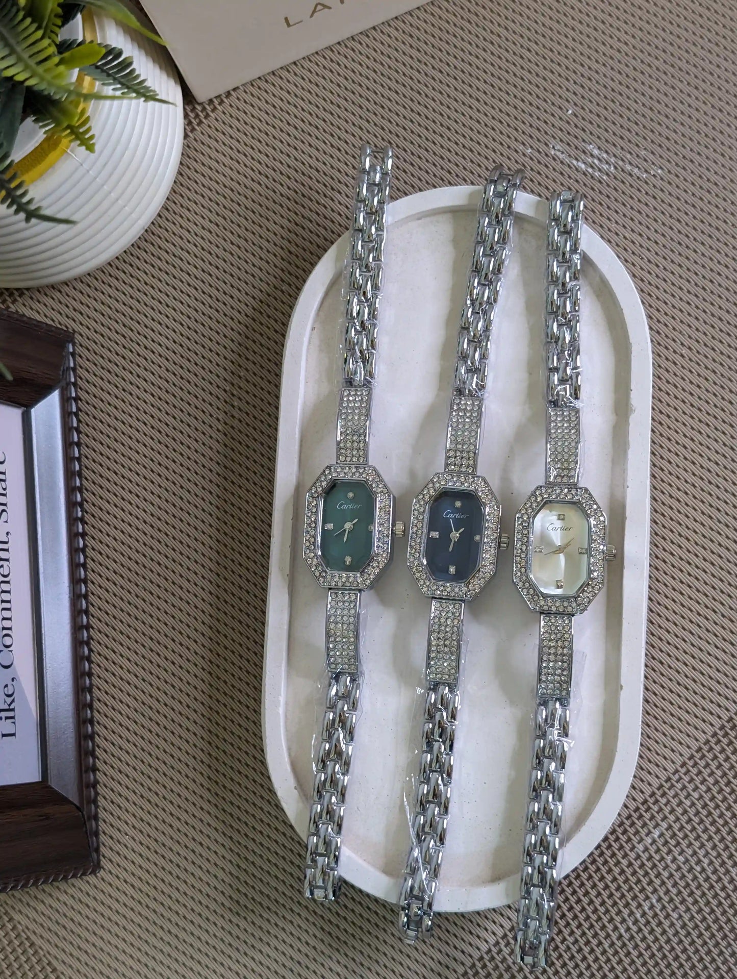Cart-ier Bracelet Watch Silver