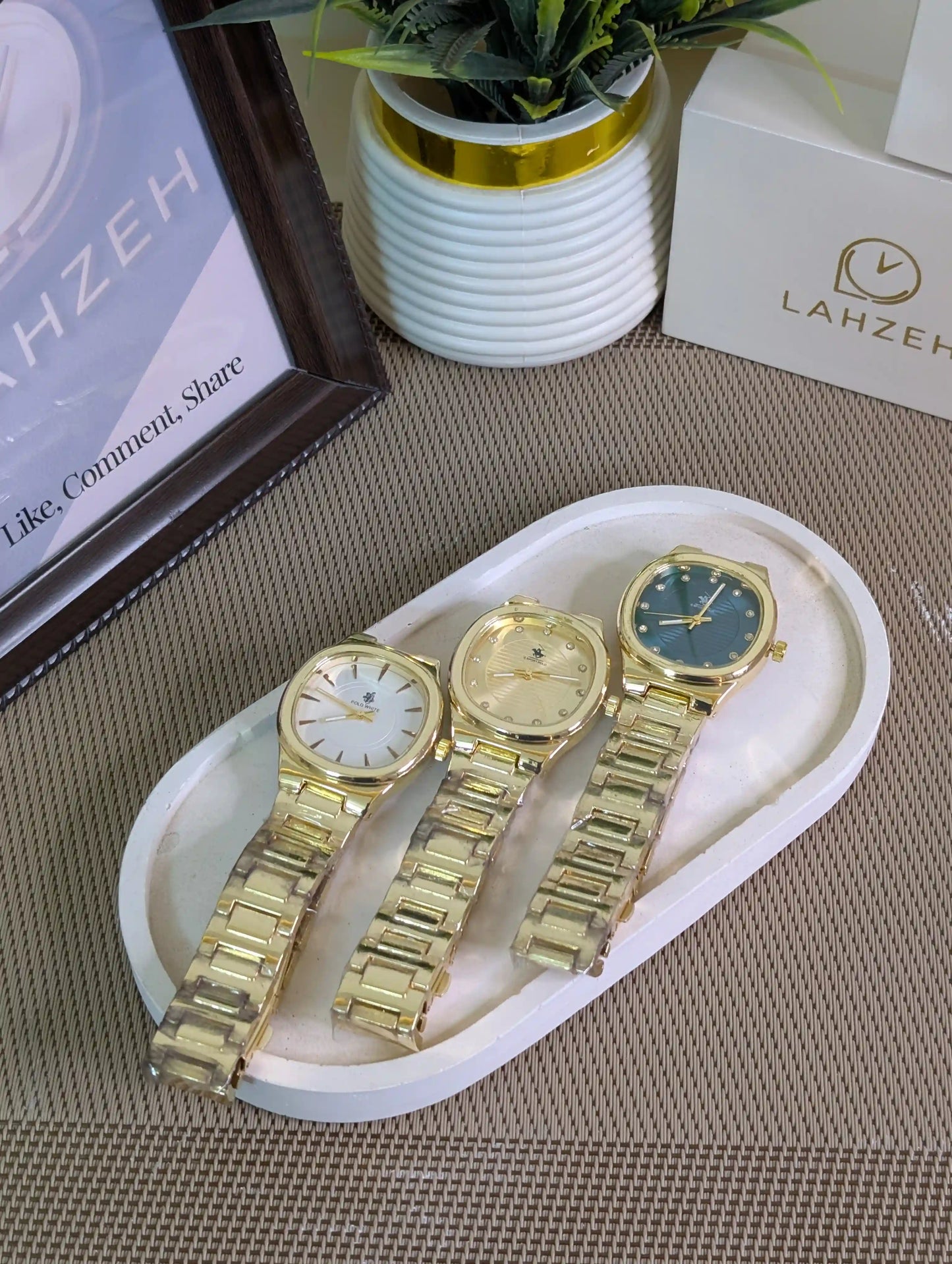 Polowhite Plain Bezel Gold