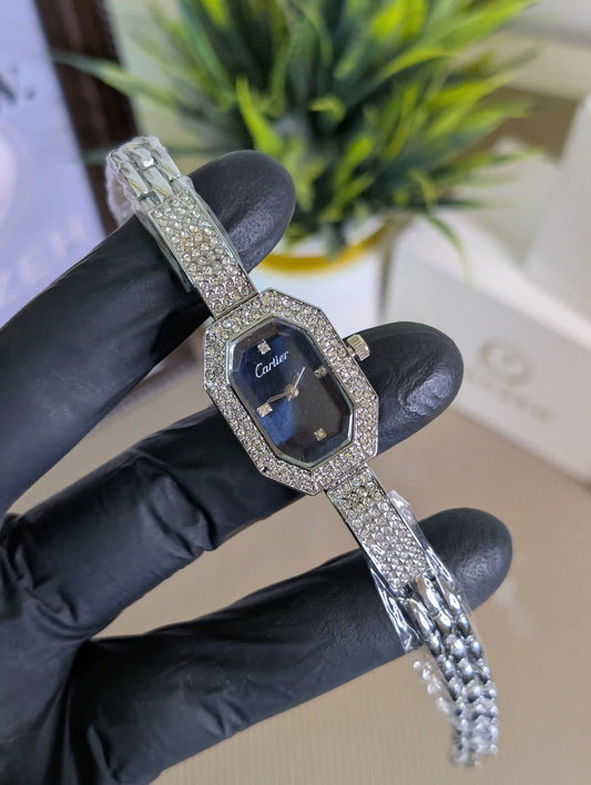 Cart-ier Bracelet Watch Silver