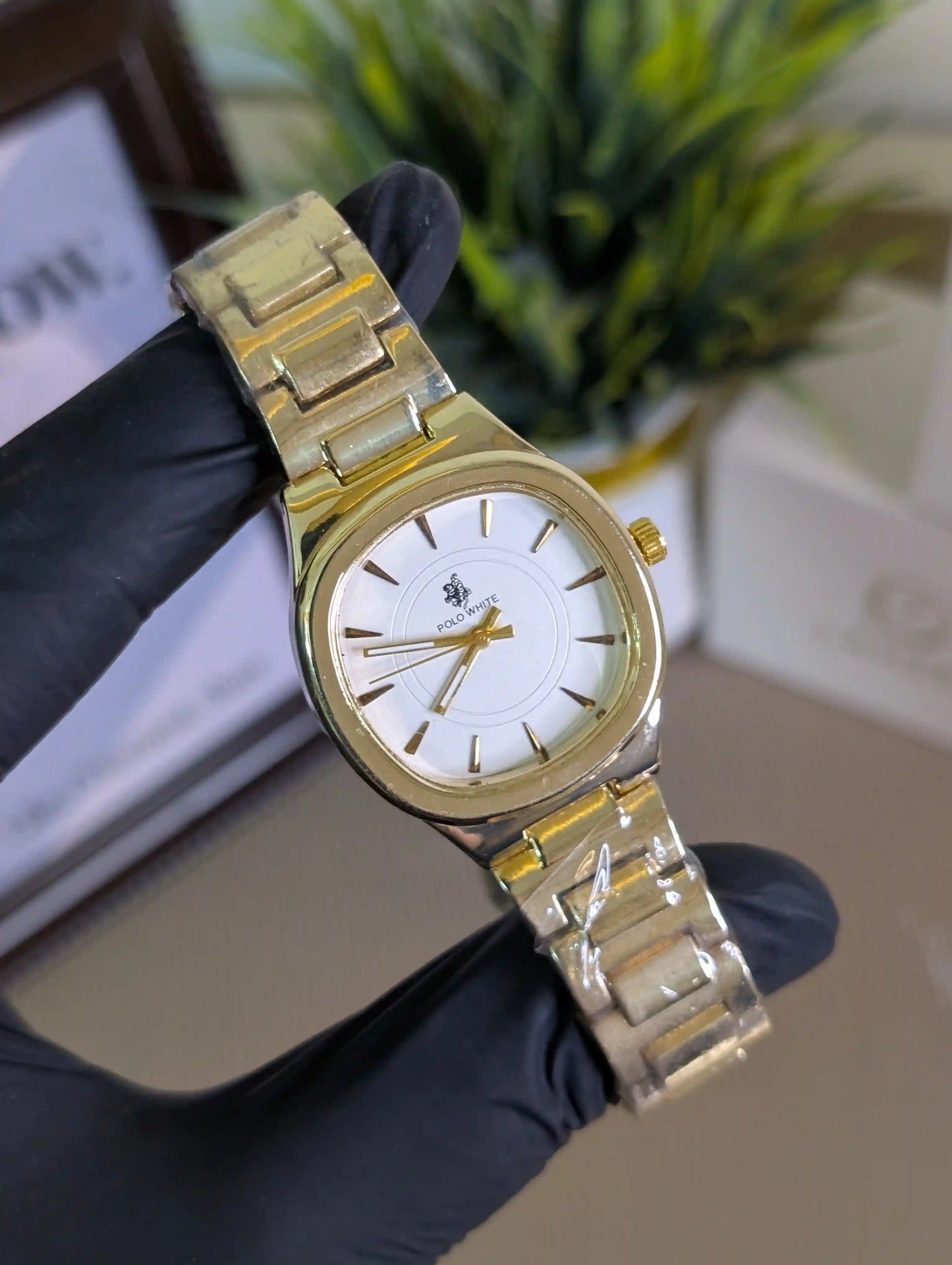 Polowhite Plain Bezel Gold