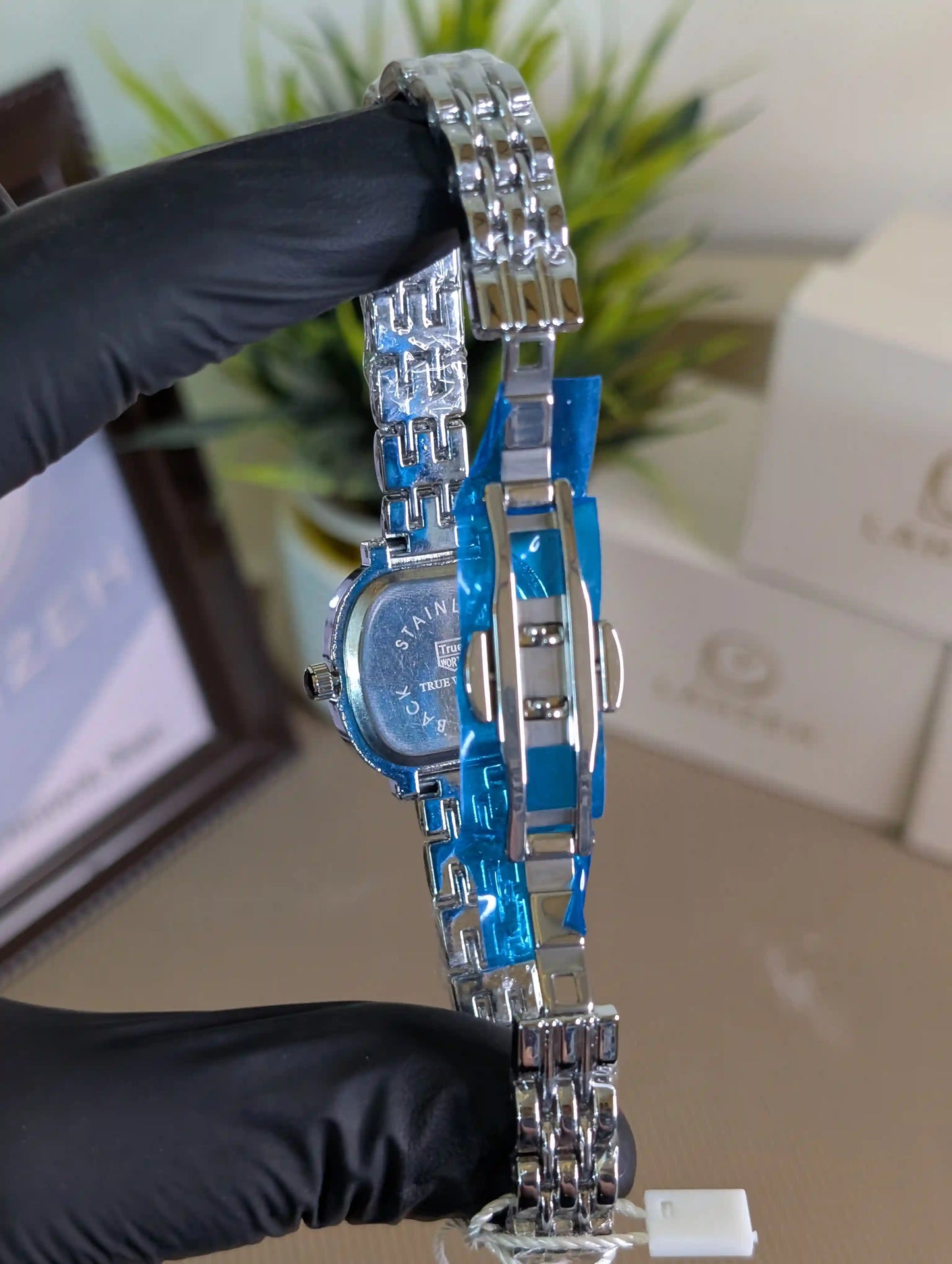 True Worth Silver Ridged Bezel