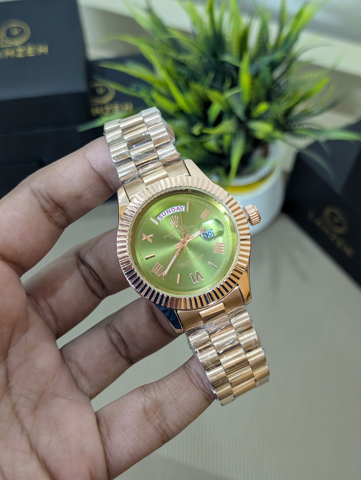 Lahzeh Ridge Day & Date Rose Gold