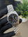 Silver with black dial
