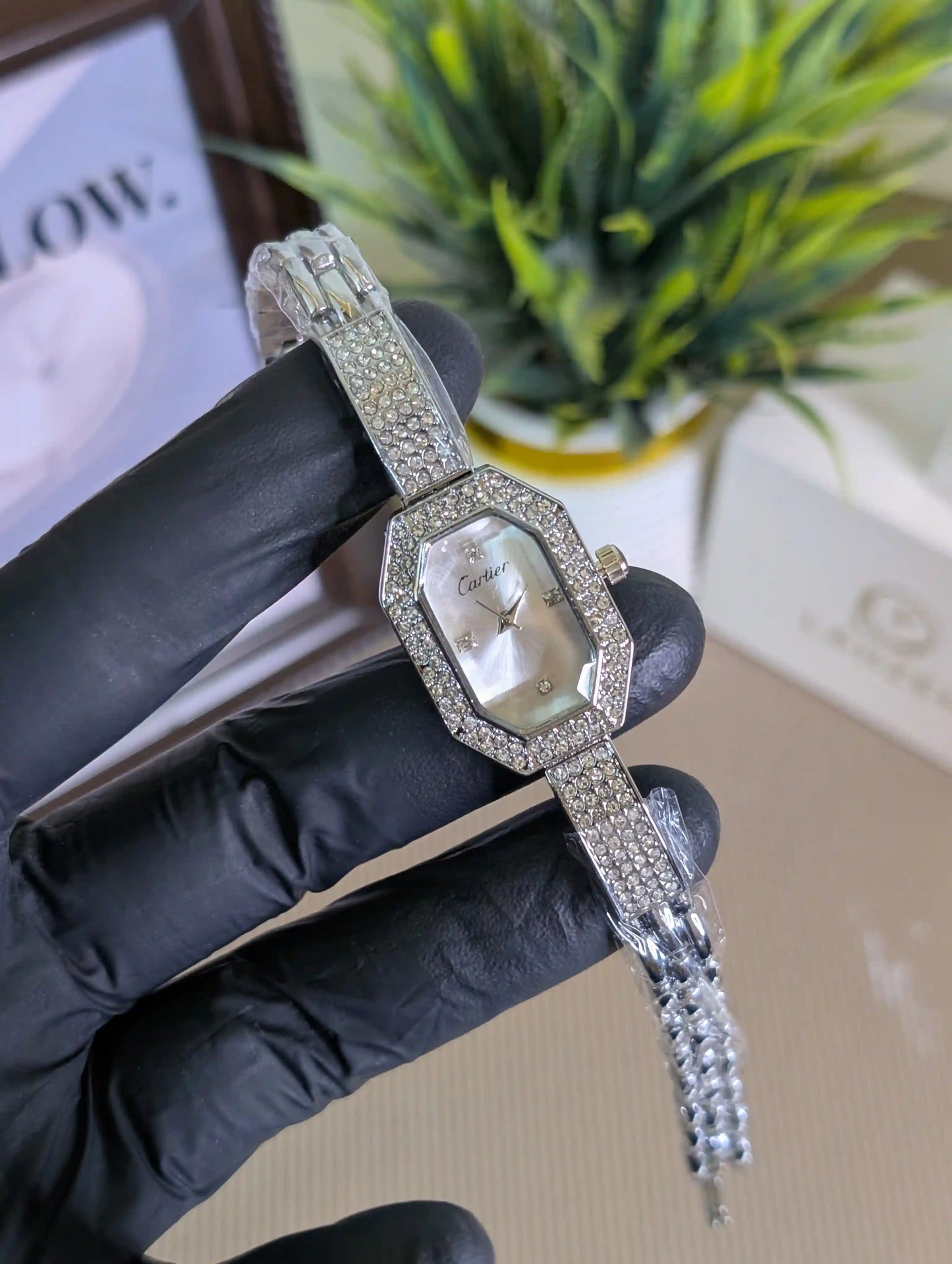 Cart-ier Bracelet Watch Silver
